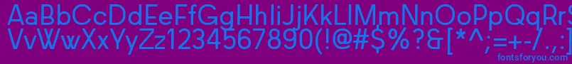 Baconsans Font – Blue Fonts on Purple Background