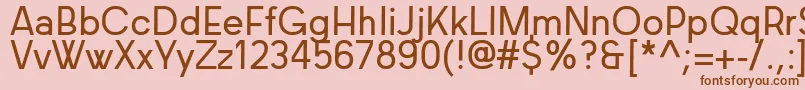 Baconsans Font – Brown Fonts on Pink Background