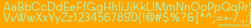 Baconsans Font – Green Fonts on Orange Background