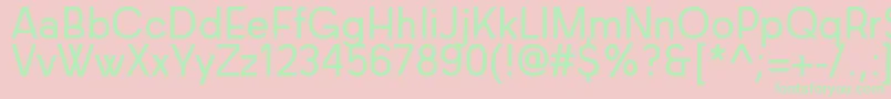 Baconsans Font – Green Fonts on Pink Background