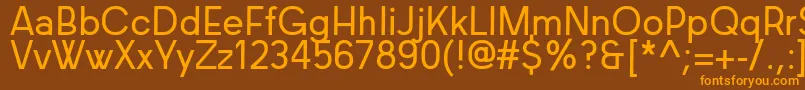 Baconsans Font – Orange Fonts on Brown Background