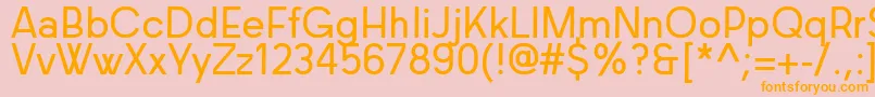 Шрифт Baconsans – оранжевые шрифты на розовом фоне