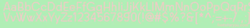 Baconsans Font – Pink Fonts on Green Background