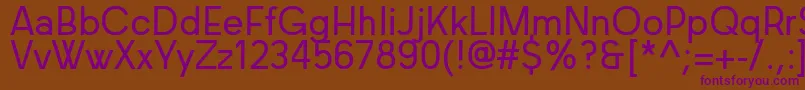 Baconsans Font – Purple Fonts on Brown Background