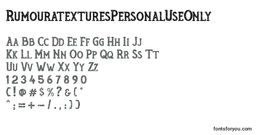 Police RumouratexturesPersonalUseOnly - Alphabet, Chiffres, Caractères Spéciaux