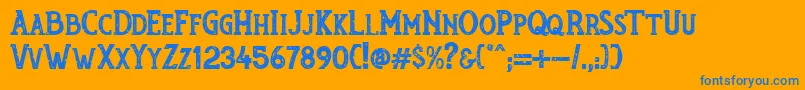 RumouratexturesPersonalUseOnly Font – Blue Fonts on Orange Background