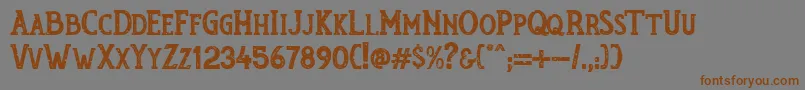 RumouratexturesPersonalUseOnly Font – Brown Fonts on Gray Background