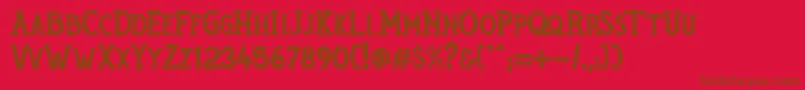 RumouratexturesPersonalUseOnly Font – Brown Fonts on Red Background