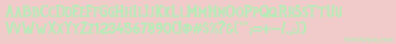 RumouratexturesPersonalUseOnly Font – Green Fonts on Pink Background