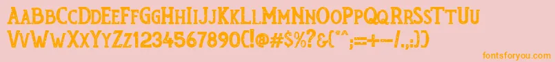 RumouratexturesPersonalUseOnly Font – Orange Fonts on Pink Background