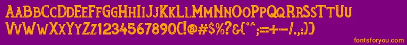 RumouratexturesPersonalUseOnly Font – Orange Fonts on Purple Background