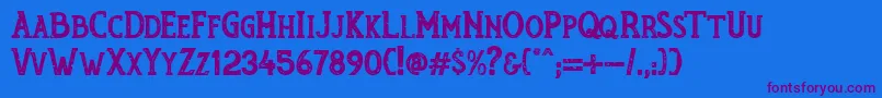 RumouratexturesPersonalUseOnly Font – Purple Fonts on Blue Background