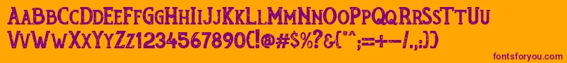 RumouratexturesPersonalUseOnly Font – Purple Fonts on Orange Background