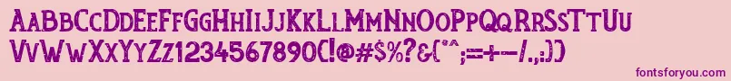 RumouratexturesPersonalUseOnly Font – Purple Fonts on Pink Background