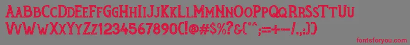 RumouratexturesPersonalUseOnly Font – Red Fonts on Gray Background