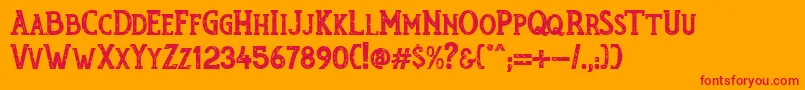 RumouratexturesPersonalUseOnly Font – Red Fonts on Orange Background