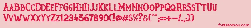 RumouratexturesPersonalUseOnly Font – Red Fonts on Pink Background