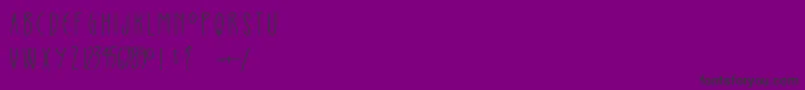 Fonte CaviarDeLapinBlanc – fontes pretas em um fundo violeta