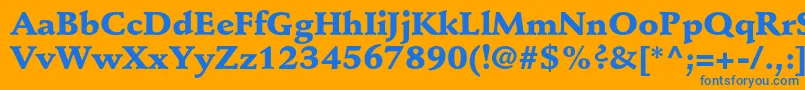 StempelschneidlerstdBlack Font – Blue Fonts on Orange Background
