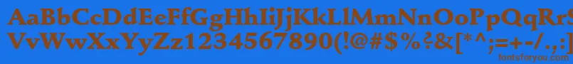 Шрифт StempelschneidlerstdBlack – коричневые шрифты на синем фоне