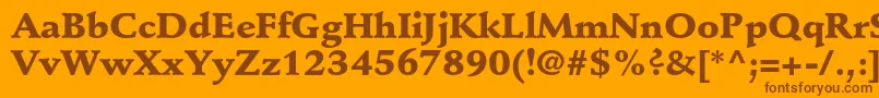 StempelschneidlerstdBlack Font – Brown Fonts on Orange Background