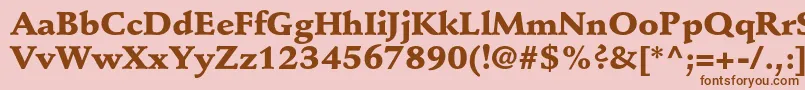 StempelschneidlerstdBlack Font – Brown Fonts on Pink Background