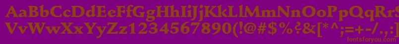 StempelschneidlerstdBlack Font – Brown Fonts on Purple Background