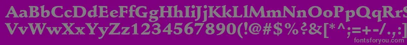 StempelschneidlerstdBlack Font – Gray Fonts on Purple Background