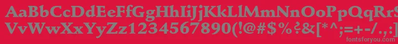 Шрифт StempelschneidlerstdBlack – серые шрифты на красном фоне