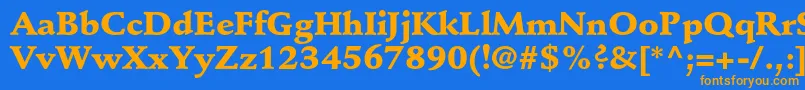 StempelschneidlerstdBlack Font – Orange Fonts on Blue Background