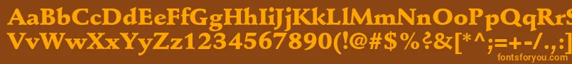 StempelschneidlerstdBlack Font – Orange Fonts on Brown Background