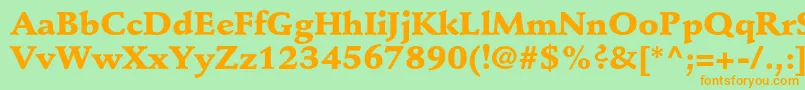 StempelschneidlerstdBlack Font – Orange Fonts on Green Background