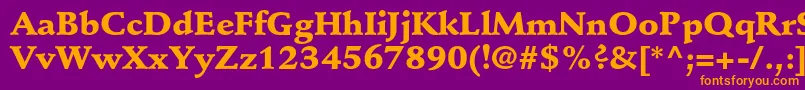 StempelschneidlerstdBlack Font – Orange Fonts on Purple Background