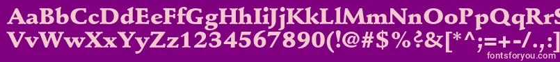 StempelschneidlerstdBlack Font – Pink Fonts on Purple Background