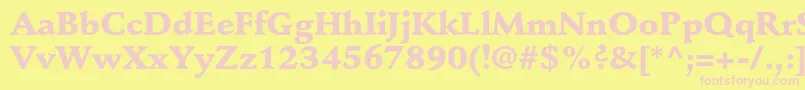 StempelschneidlerstdBlack Font – Pink Fonts on Yellow Background