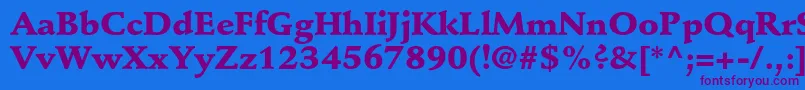 StempelschneidlerstdBlack Font – Purple Fonts on Blue Background