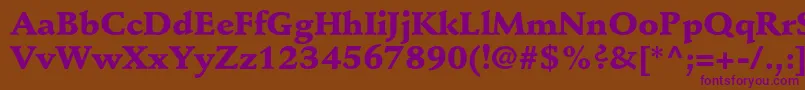 StempelschneidlerstdBlack Font – Purple Fonts on Brown Background