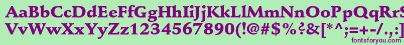 StempelschneidlerstdBlack Font – Purple Fonts on Green Background