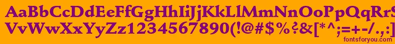StempelschneidlerstdBlack Font – Purple Fonts on Orange Background