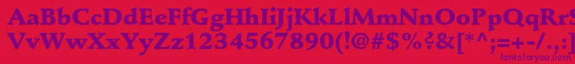 StempelschneidlerstdBlack Font – Purple Fonts on Red Background