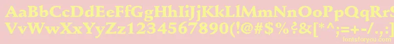 StempelschneidlerstdBlack Font – Yellow Fonts on Pink Background