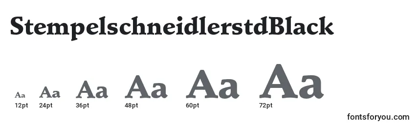 Размеры шрифта StempelschneidlerstdBlack
