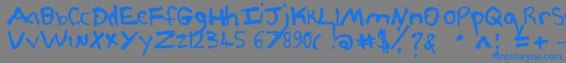 Pjgrunge Font – Blue Fonts on Gray Background