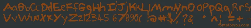 Pjgrunge-fontti – ruskeat fontit mustalla taustalla