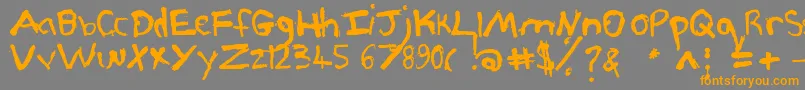 Pjgrunge Font – Orange Fonts on Gray Background