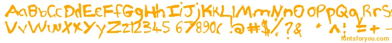 Шрифт Pjgrunge – оранжевые шрифты на белом фоне