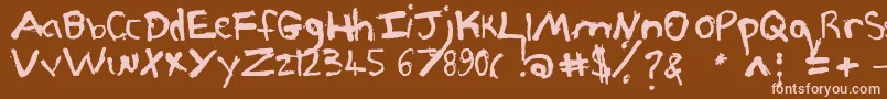 Pjgrunge Font – Pink Fonts on Brown Background
