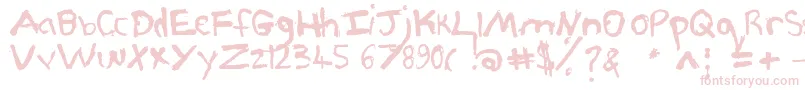 Pjgrunge-fontti – vaaleanpunaiset fontit valkoisella taustalla