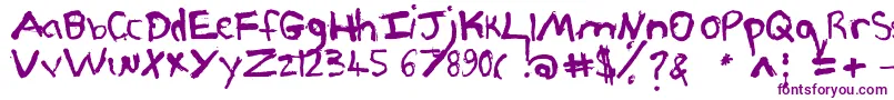Pjgrunge Font – Purple Fonts on White Background