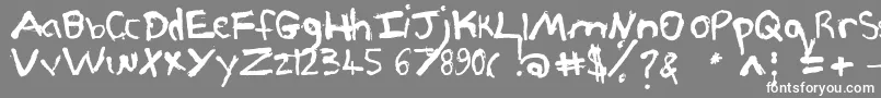 Pjgrunge Font – White Fonts on Gray Background